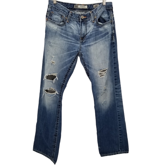 BKE Carter Distressed Jeans 33L - Picture 1 of 8